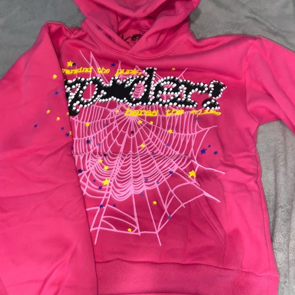 Vibrant Pink spider hoodie